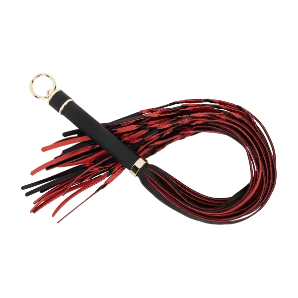 easytoys fetish flogger 64 cm rood en zwart