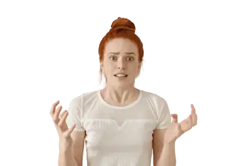 spreek vrij gestresseerde vrouw