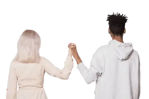 spreek vrij vrouw man houden elkaar hand vast spreek vrij vrouw man houden elkaar hand vast